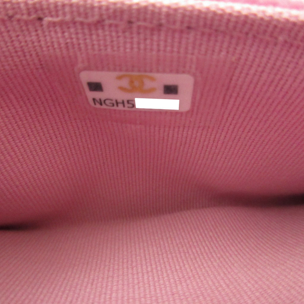 CHANEL Card Case AP3187 Caviar skin pink COCO Mark Matrasse Women