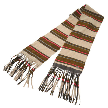 CHANEL Scarf cashmere multicolor Embellished striped cashmere scarf Women