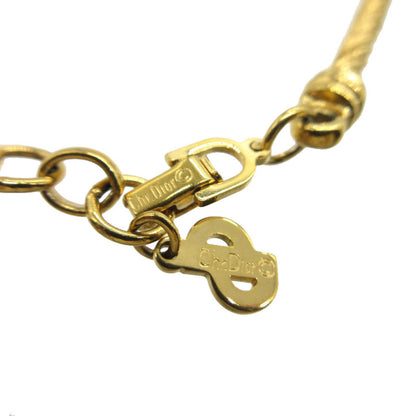 Christian Dior Necklace metal gold Vintage Choker Rope Women