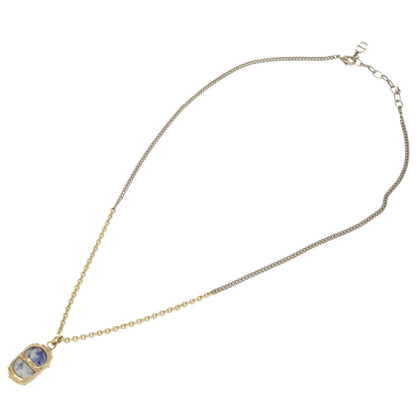 Dior Necklace metal blue CD icon logo Women