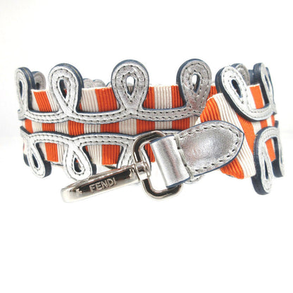 FENDI Shoulder strap Canvas, Leather Orange Strap you Women