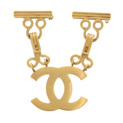 CHANEL Brooch metal gold COCO Mark Women