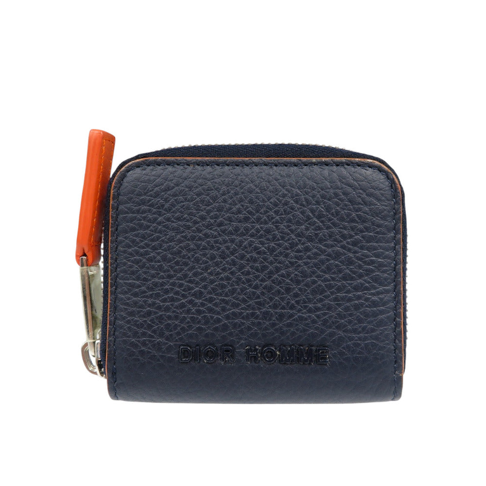 DIOR HOMME Coin case leather Navy mens(Unisex)