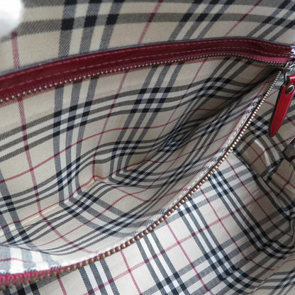 BURBERRY Tote Bag Patent leather Bordeaux Women