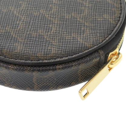 CELINE Coin case U-SD-5202 leather Brown Triomphe Women