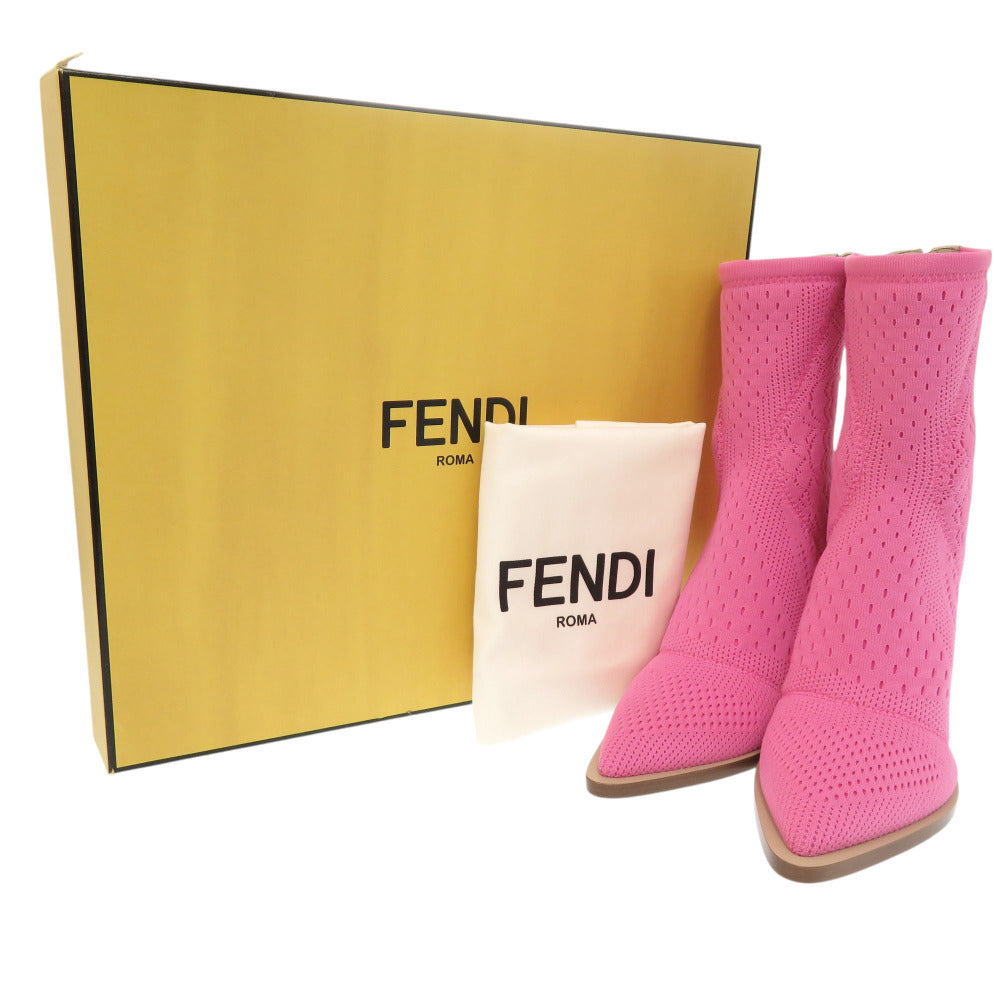 FENDI boots knit pink short boots Women 36