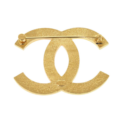 CHANEL Brooch metal gold Bicolor COCO Mark