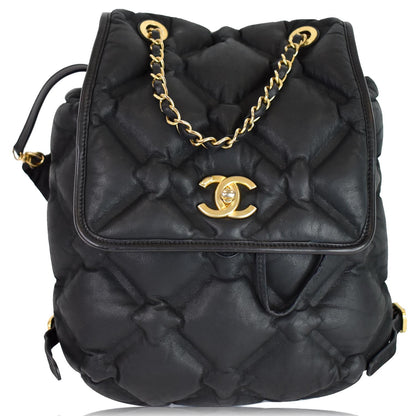 CHANEL Chesterfield Quilted Calfskin Backpack Black