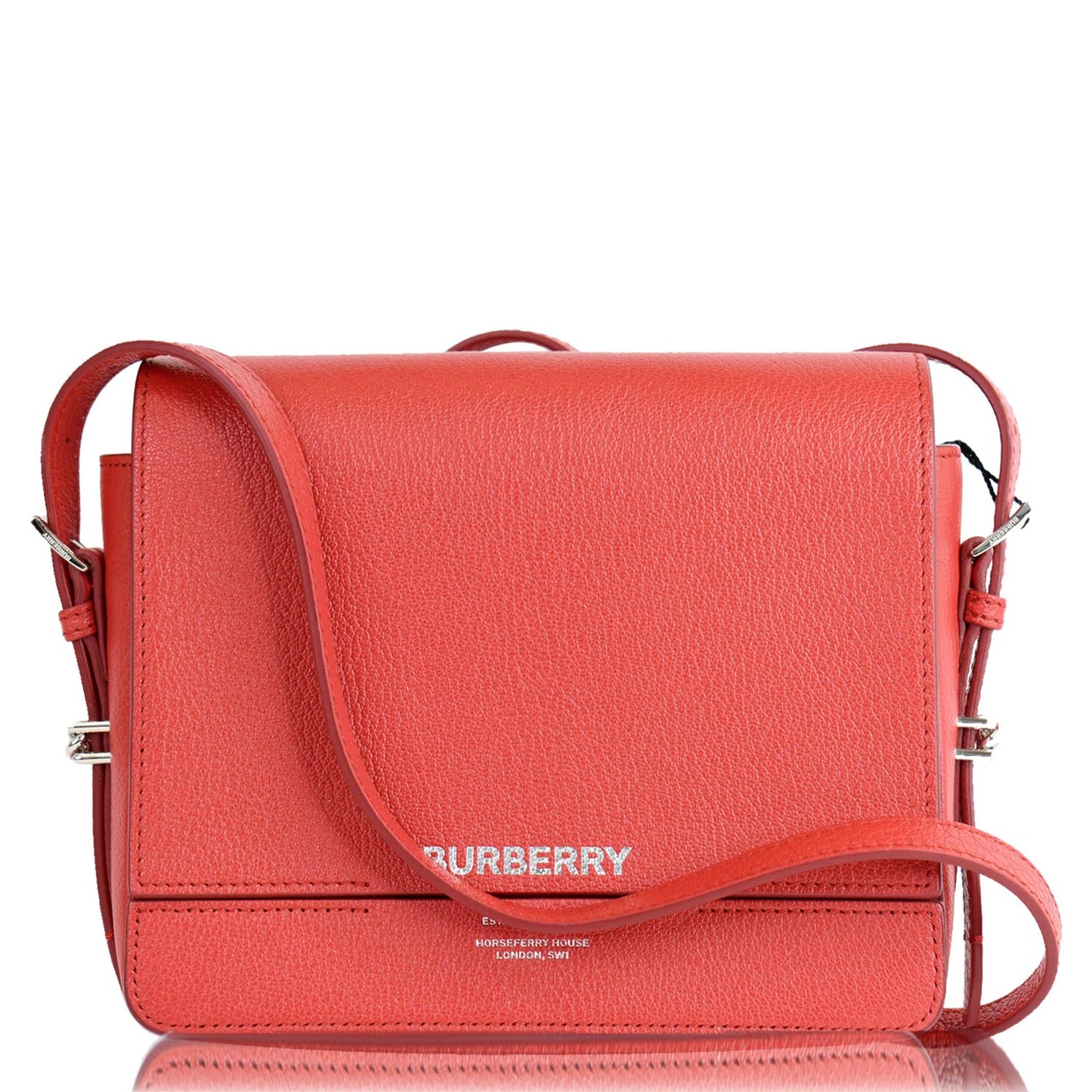 BURBERRY Small Grace Leather Shoulder Bag Red - Final Sale