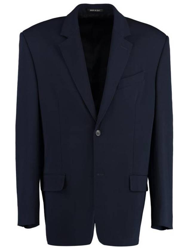 Luxury Balenciaga Trending 2025 Regular Tailored Jacket Navy