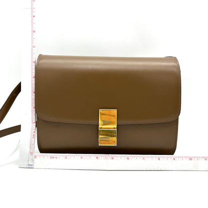 Luxury CELINE Box Calfskin Medium Classic Box Flap Bag Camel LA39210