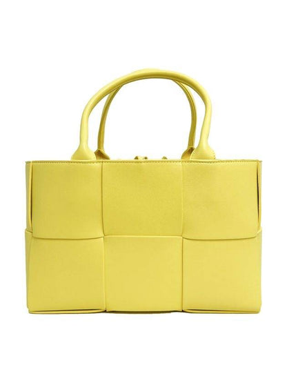 Luxury Bottega Veneta S BV Intrecciato Arco Leather Tote Bag Small Sherbet