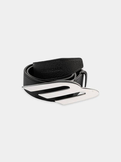Luxury Balenciaga Trending 2025 Moto Logo Leather Belt Black