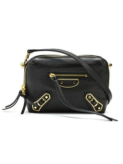 Luxury Balenciaga Trending 2025 Metal Reporter Mini Cross Bag Black