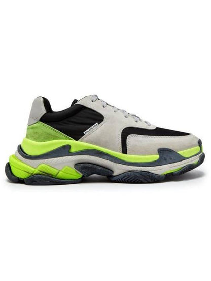 Luxury Balenciaga Trending 2025 Triple S Low Top Sneakers Grey Yellow
