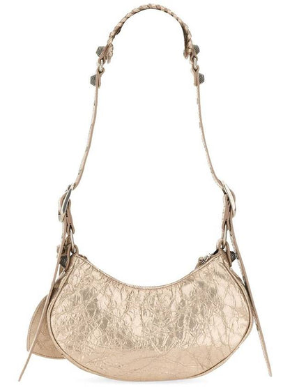Luxury Balenciaga Trending 2025 Metallic Le Cagol XS Lambskin Shoulder Bag Metallic Beige