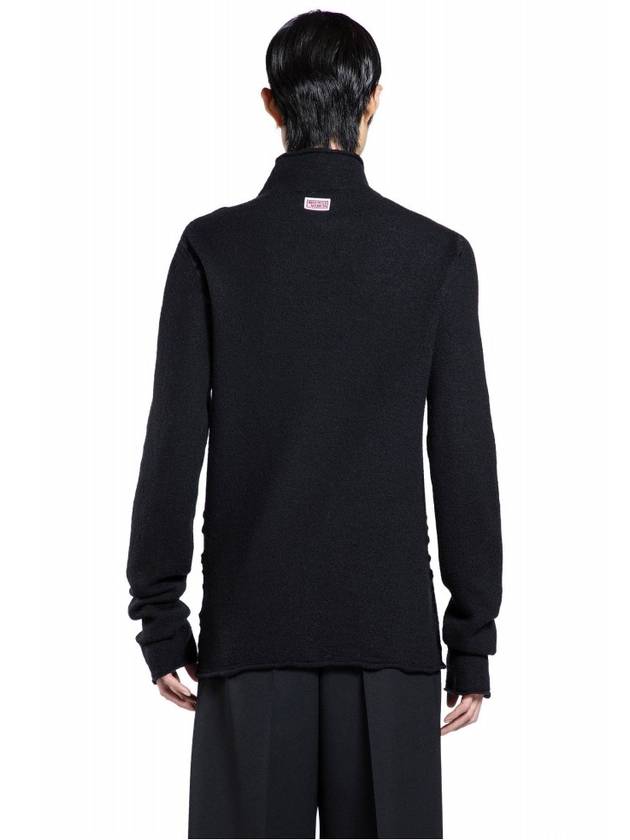 Luxury Bottega Veneta High Neck Wool Knit Top Black