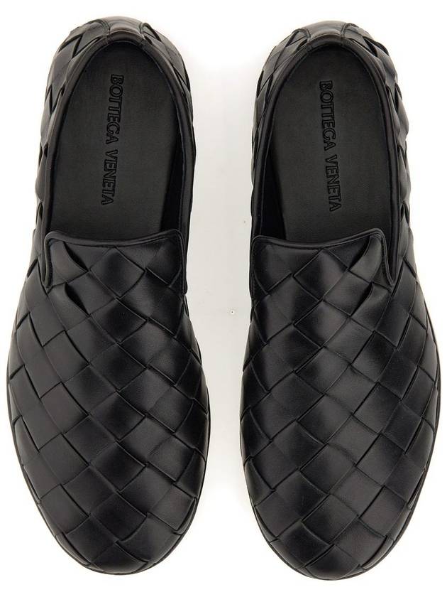 Luxury Bottega Veneta Intrecciato Leather Loafers Black