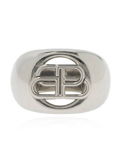 Luxury Balenciaga Trending 2025 BB Signature Bold Ring Silver