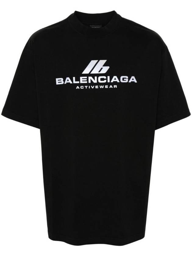 Luxury Balenciaga Trending 2025 Activewear Medium Fit Short Sleeve T-Shirt Black
