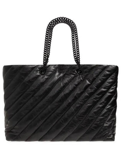Luxury Balenciaga Trending 2025 Crush Large Quilted Carry All Tote Bag Black