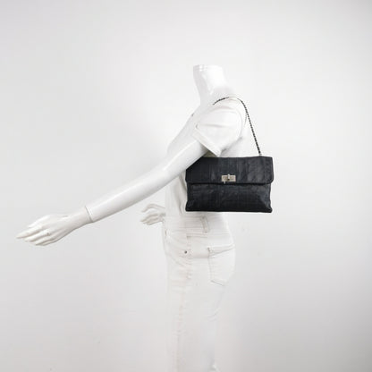 Chanel 2.55 Black Lambskin Square Stitching Shoulder Bag