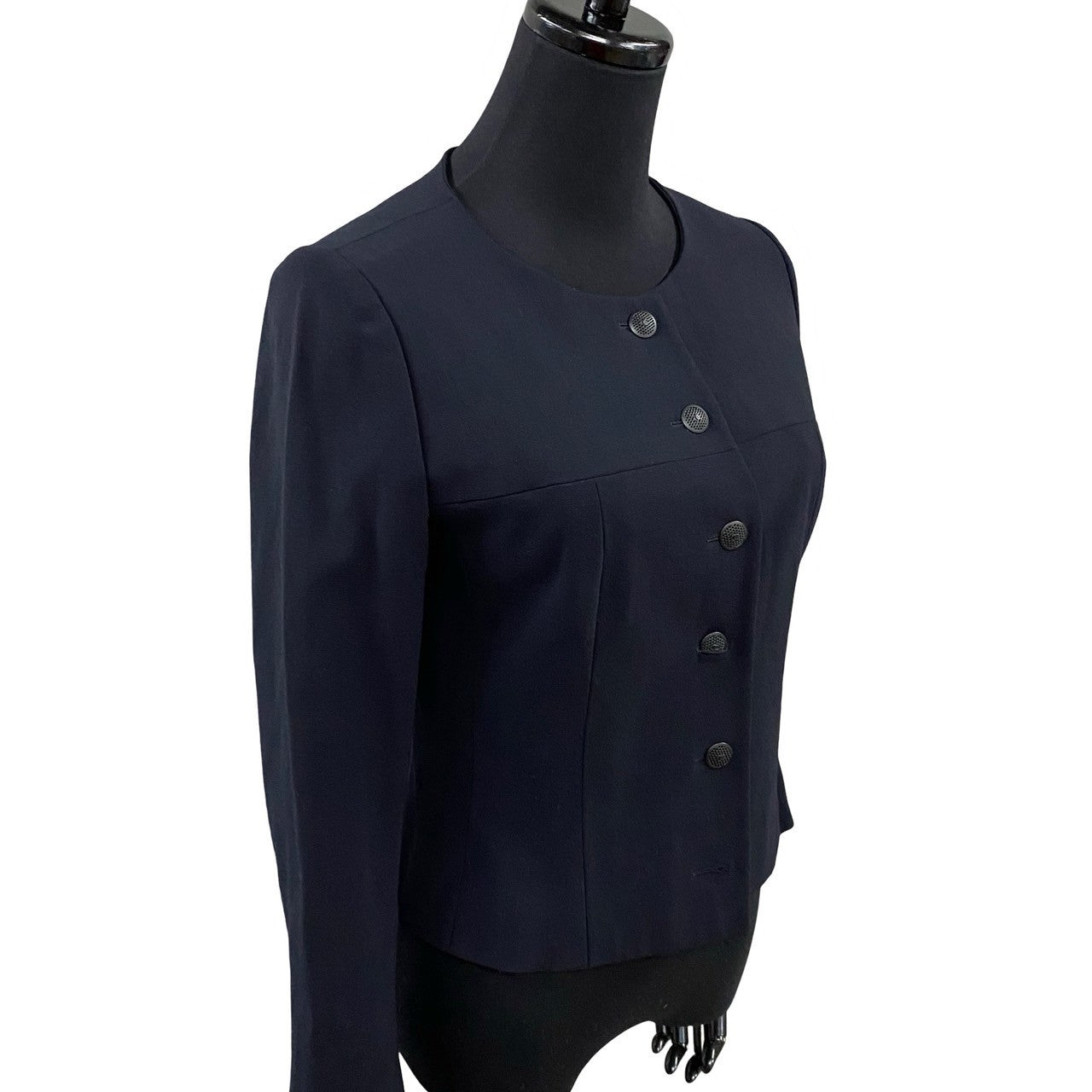 CHANEL No color jacket Wool, Nylon, Spandex, Silk Navy Women 38