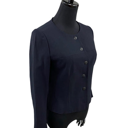 CHANEL No color jacket Wool, Nylon, Spandex, Silk Navy Women 38