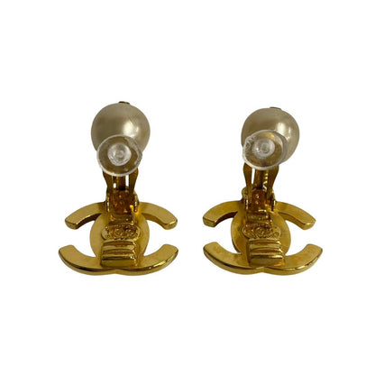 CHANEL Earring Gold Plated, Faux Pearl gold Women