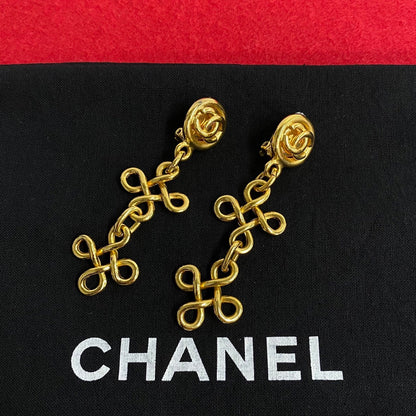 CHANEL Earring Gold Plated gold Women