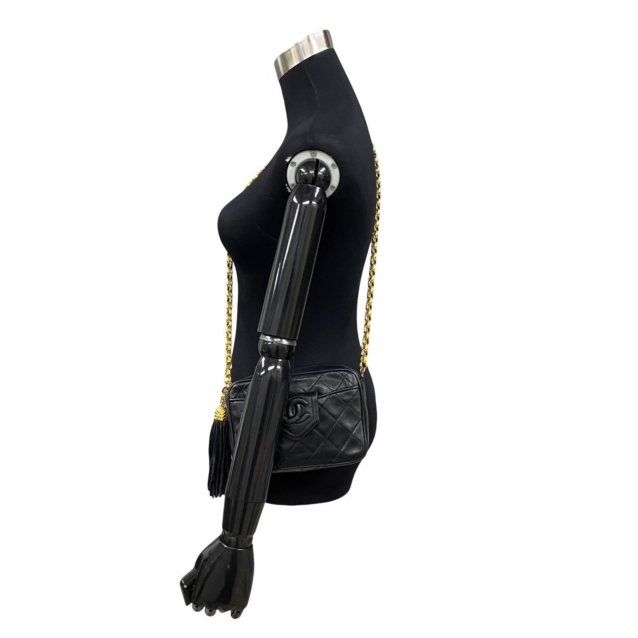 CHANEL Shoulder Bag lambskin black Matrasse Women