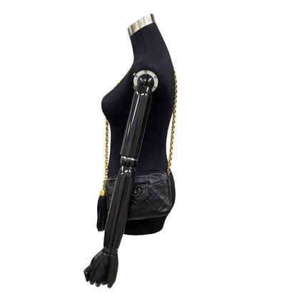 CHANEL Shoulder Bag lambskin black Matrasse Women