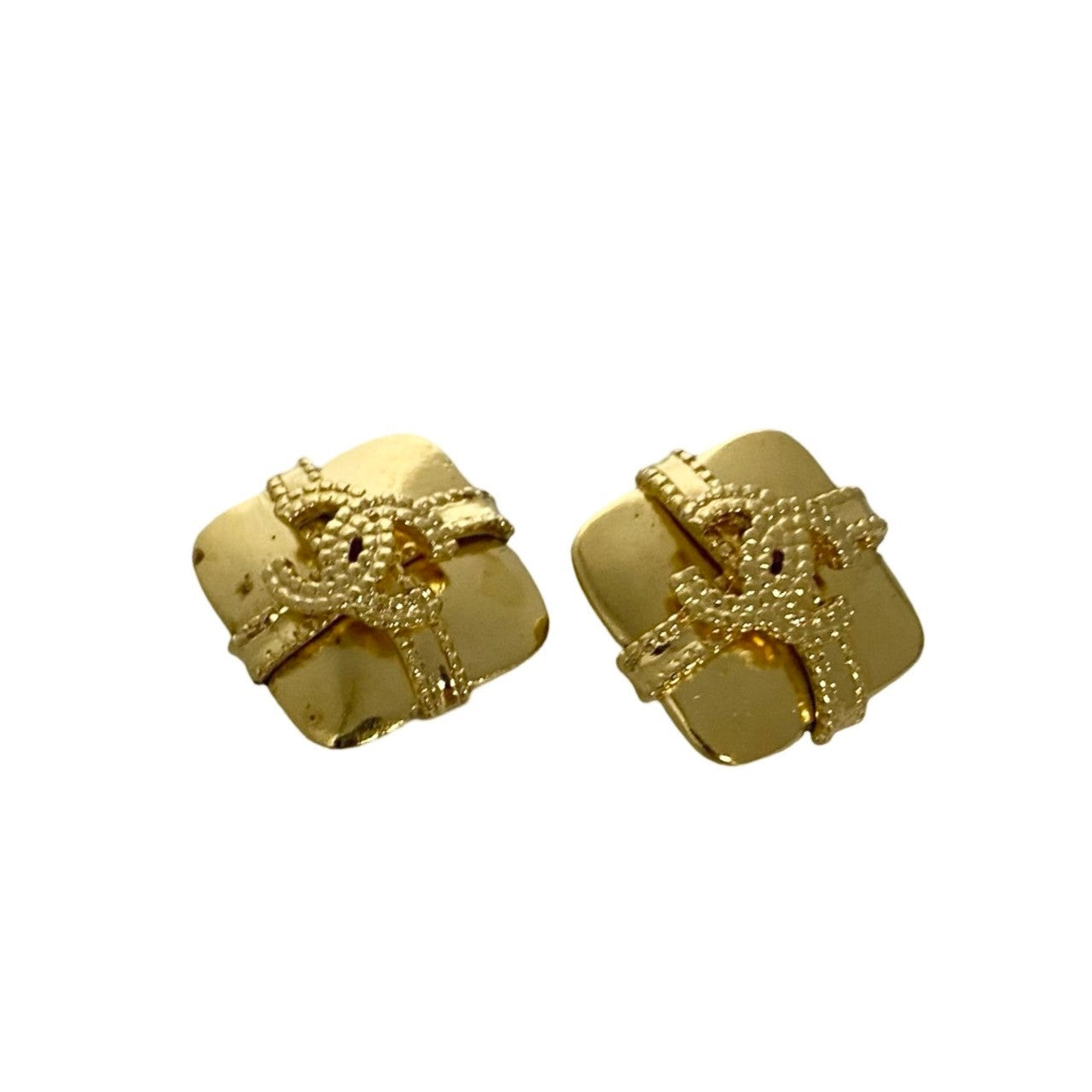 CHANEL Earring Gold Plated gold COCO Mark Women