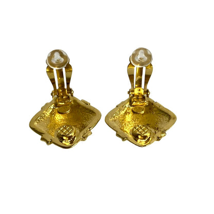 CHANEL Earring Gold Plated gold COCO Mark Women