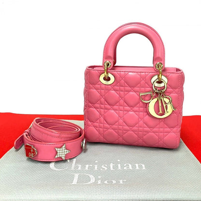 Dior Shoulder Bag lambskin pink My Lady Dior Women