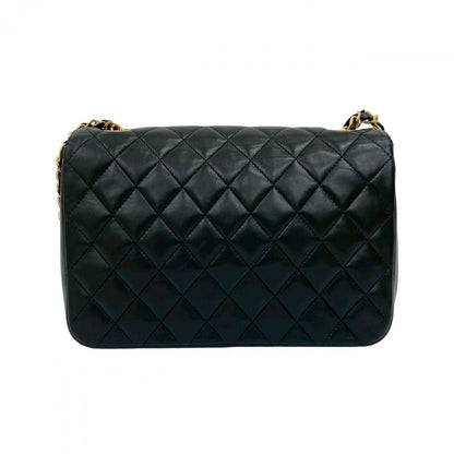 CHANEL Shoulder Bag lambskin black COCO Mark Matrasse Women