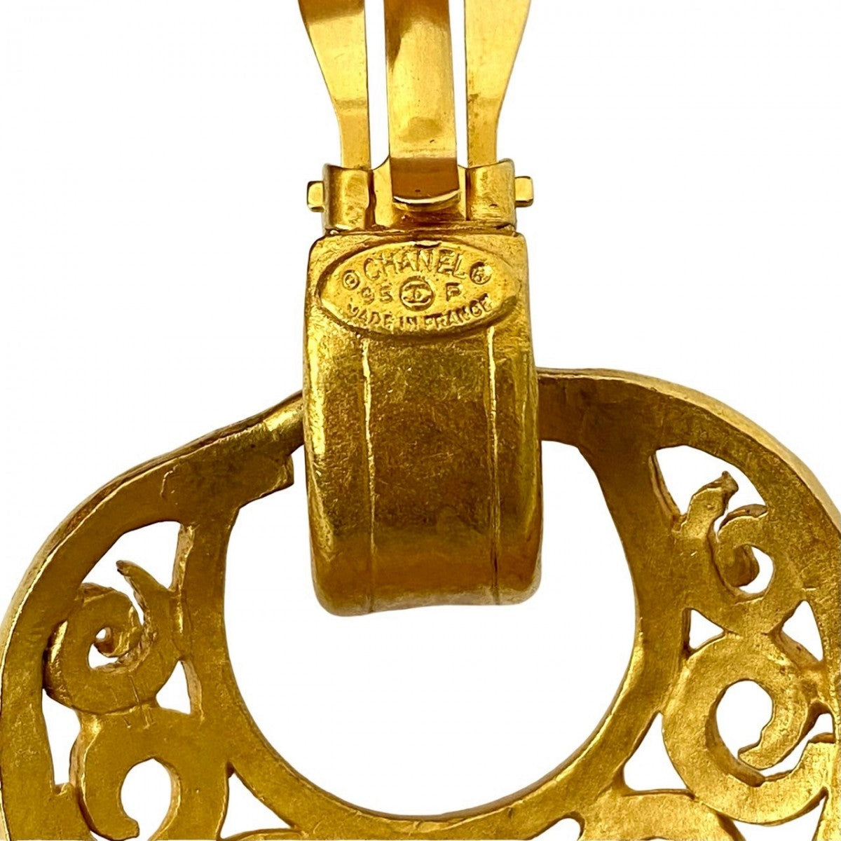 CHANEL Earring Gold Plated gold COCO Mark Women