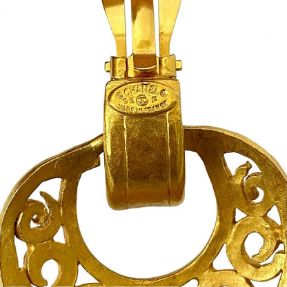 CHANEL Earring Gold Plated gold COCO Mark Women