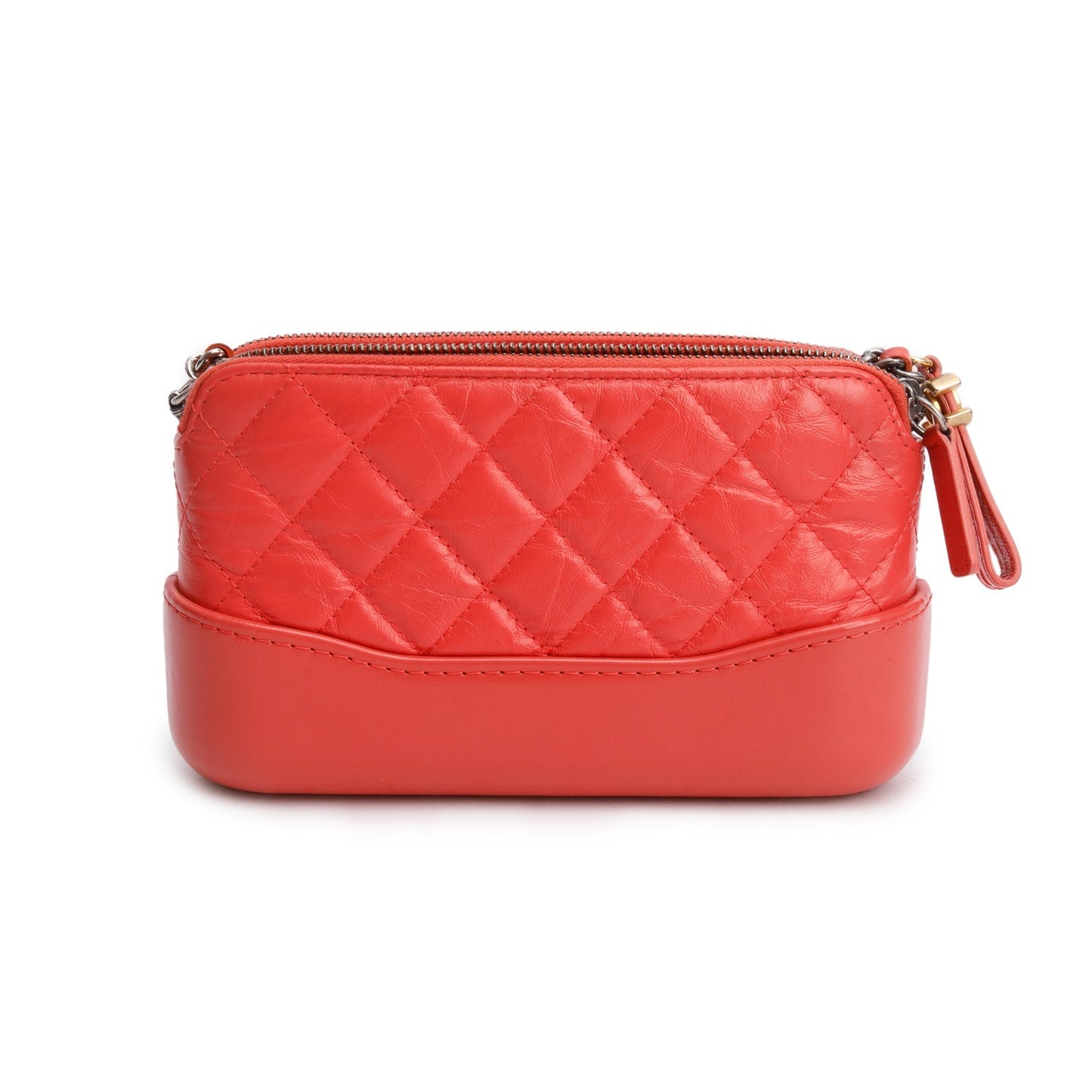 Chanel Pink Aged Calfskin Quilted Gabrielle Clutch on Chain