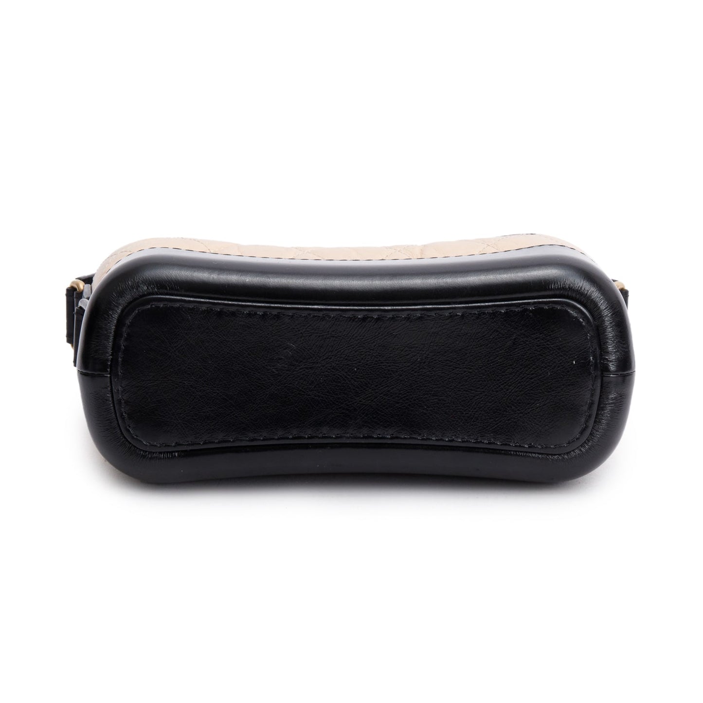 Chanel Black & Beige Aged Calfskin Leather Small Gabrielle Hobo
