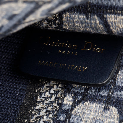 Christian Dior 2021 Blue Canvas Oblique Mini Book Tote