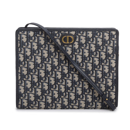 Christian Dior 2022 Blue Dior Oblique Jacquard Dea 30 Montaigne Pouch