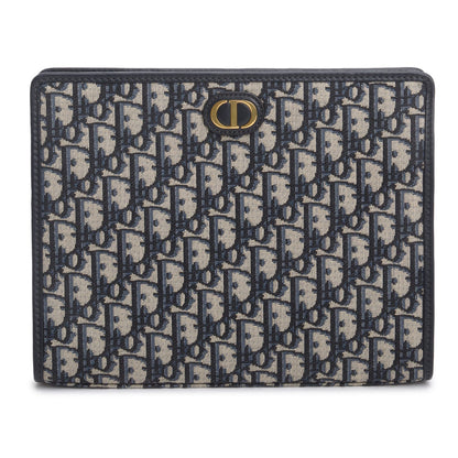Christian Dior 2022 Blue Dior Oblique Jacquard Dea 30 Montaigne Pouch