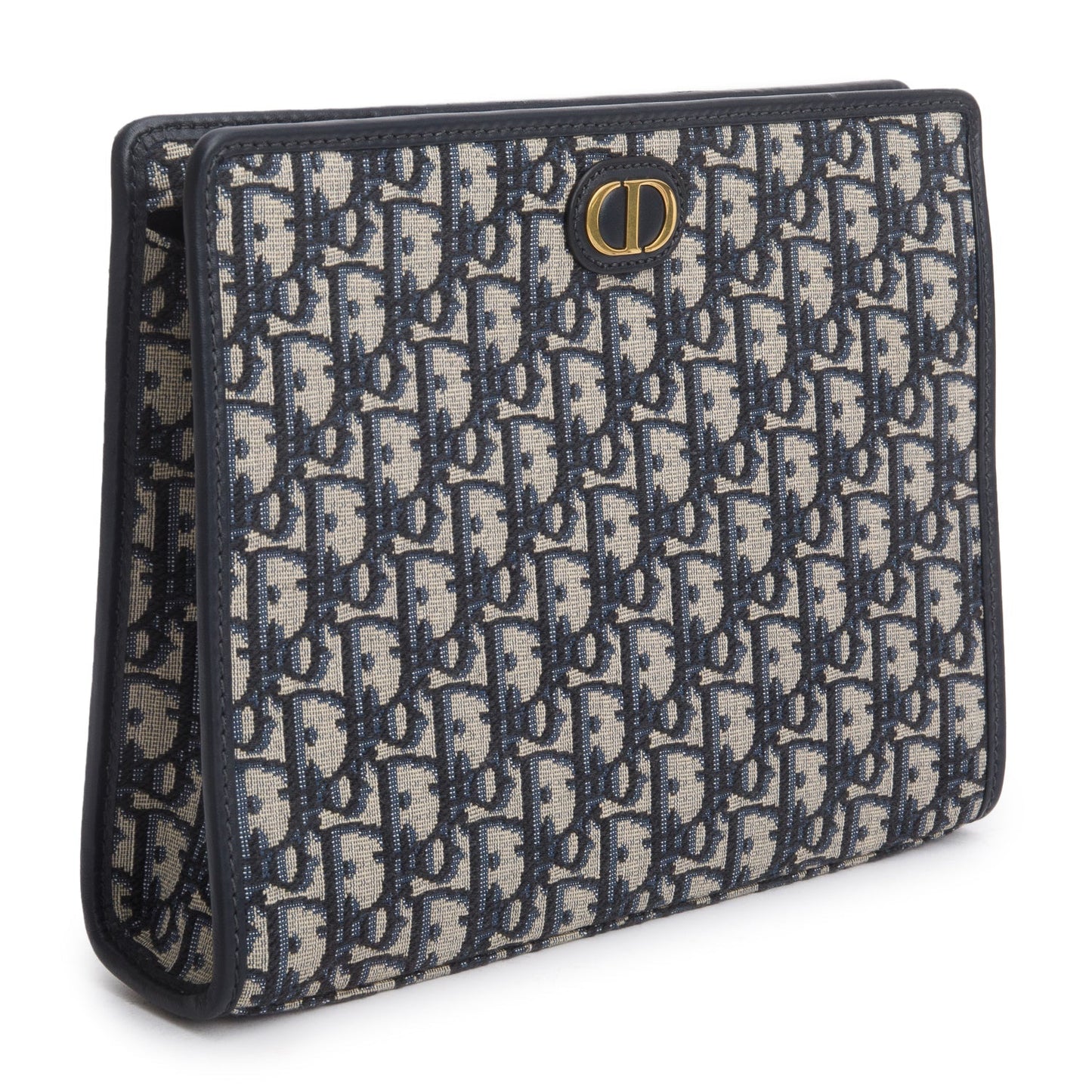Christian Dior 2022 Blue Dior Oblique Jacquard Dea 30 Montaigne Pouch