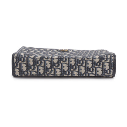 Christian Dior 2022 Blue Dior Oblique Jacquard Dea 30 Montaigne Pouch