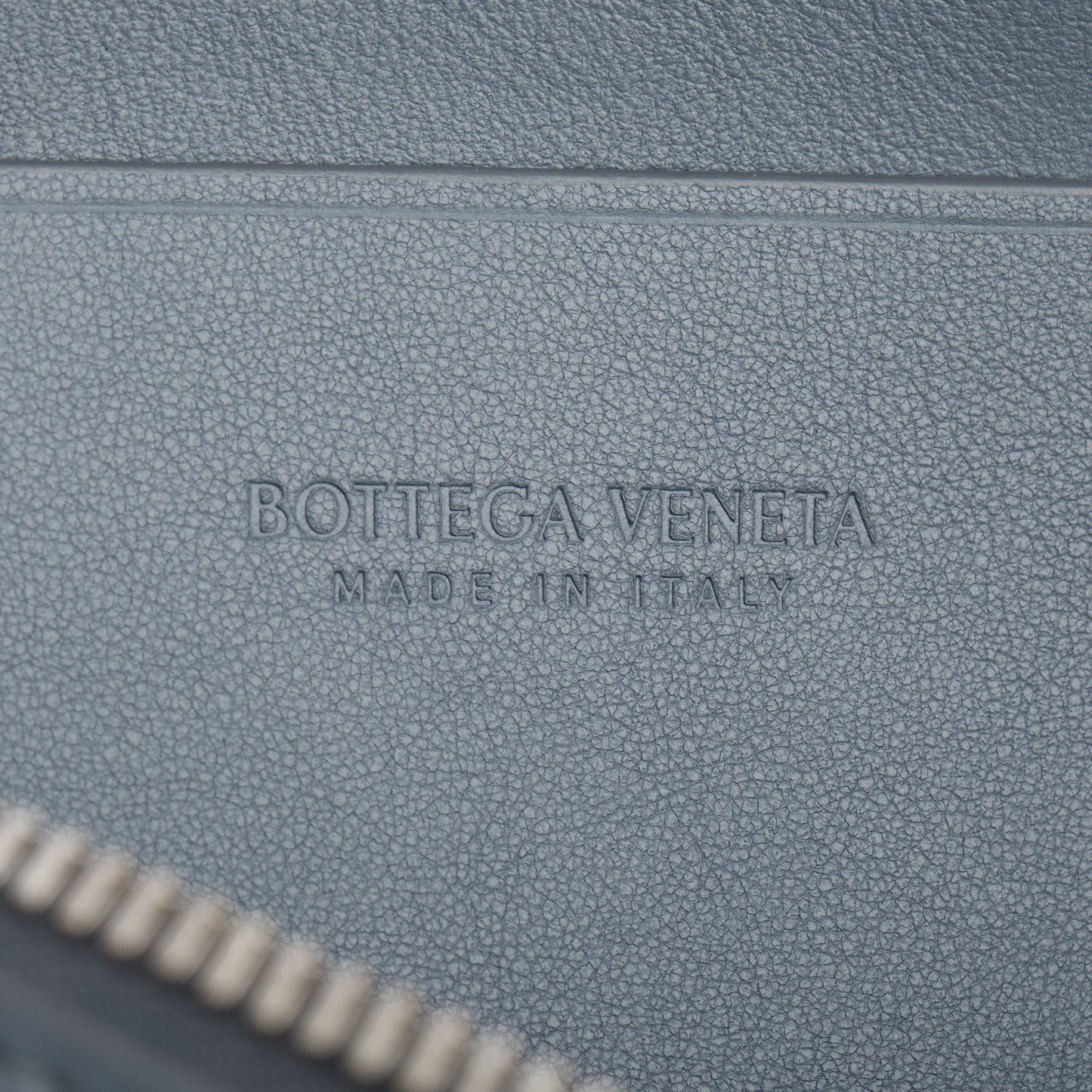 Bottega Veneta Grey Nappa Max Intrecciato Large Cassette Flat Zip Pouch