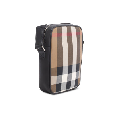 Burberry Brown Canvas Super Exploded Check Vertical Paddy Camera Bag