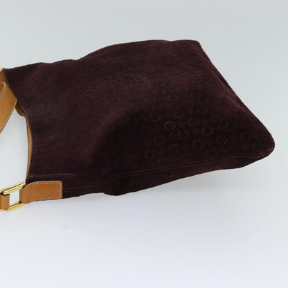 Luxury CELINE C Macadam Canvas Shoulder Bag Bordeaux  70179