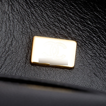 Chanel 2024 Black Caviar Leather Small Boy Bag