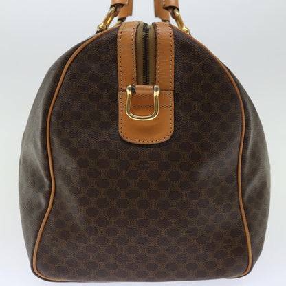 Luxury CELINE Macadam Canvas Boston Bag PVC Brown  70180